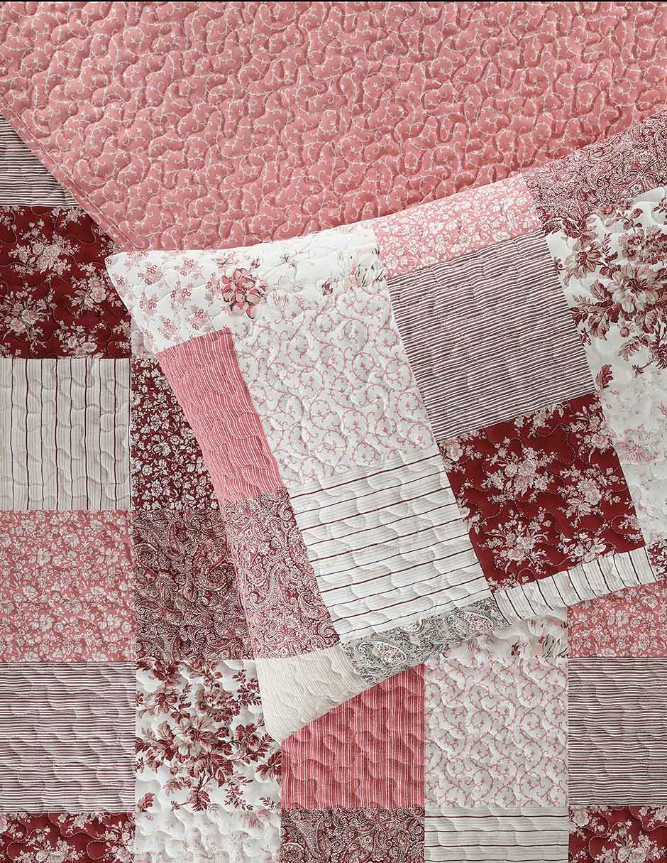 Set de colcha lauraashley celina dark red 5